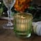 Kate Aspen Ribbed Green Glass Votive Candle Holder Set, 6ct.